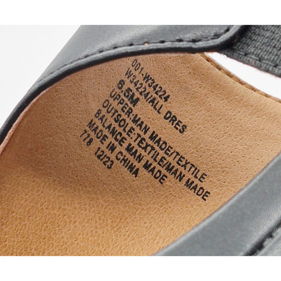 White Mountain All Dres Slingback Sandals Black Thong Wedges Women Size 6.5 M - Picture 9 of 9